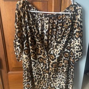 Sheer cheetah blouse